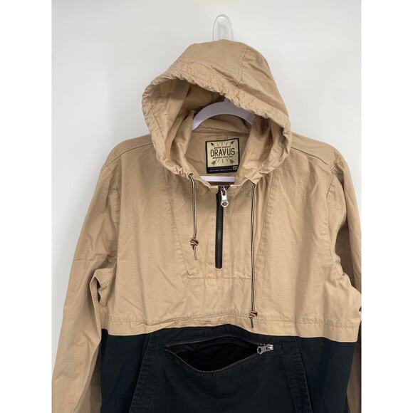 Dravus Jacket Mens Anorak Pullover 1/4 Zip Hooded Coat Kangaroo Pouch M - Picture 4 of 10